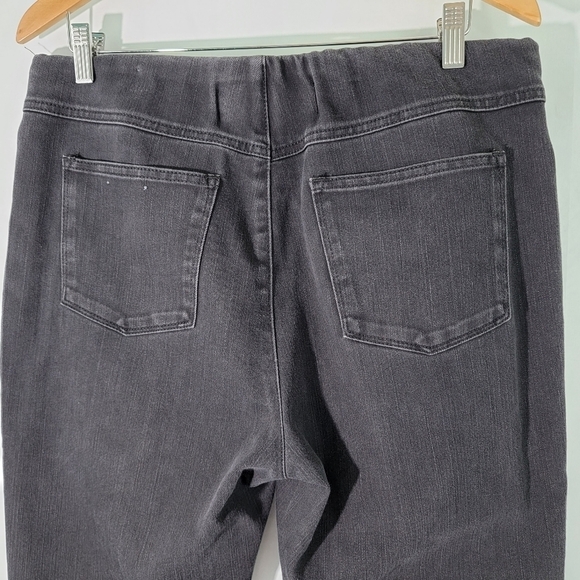 Soft Surroundings Black Skinny Stretchy Jeggings Size Large Side Pockets - Picture 6 of 11